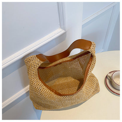 Bolso retro informal de paja