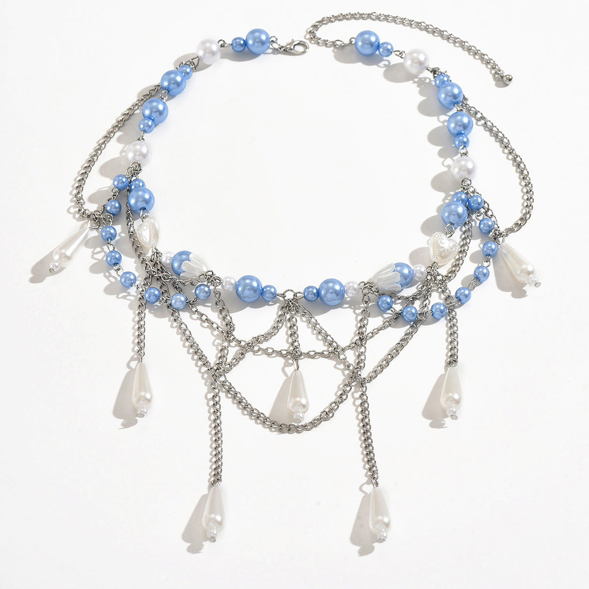 Collar colgante de cadena larga para clavícula para mujer