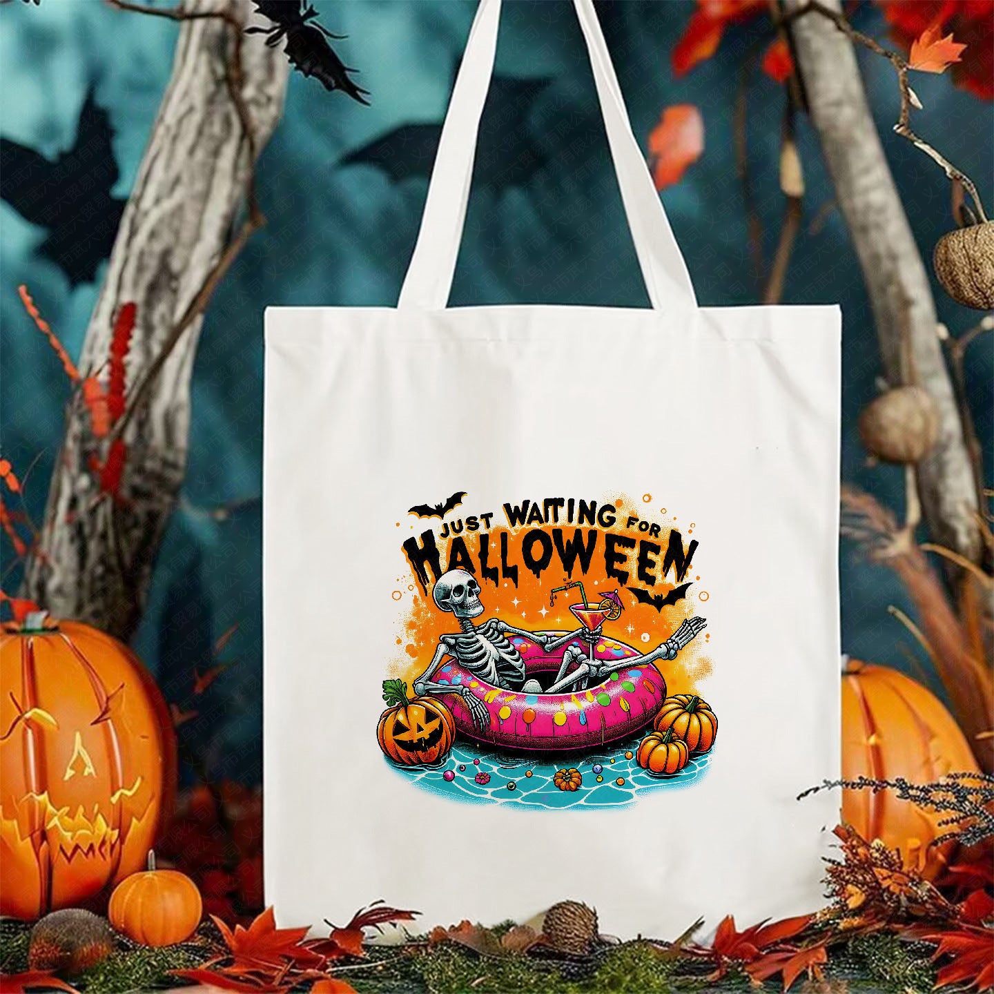 Halloween Printed Canvas Bag Shoulder Bag