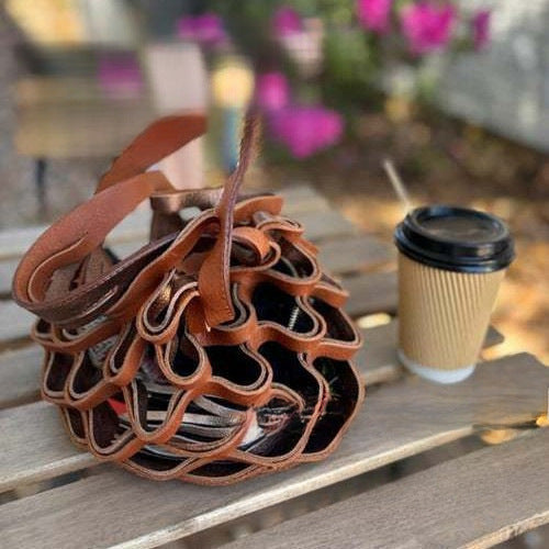 Faltbare Handtasche Zwei-in-Eins-Netz-Einkaufstasche