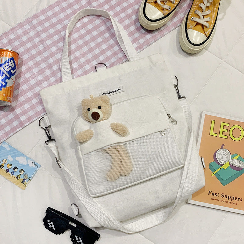 Bear Doll Multi-Purpose Canvas Bag