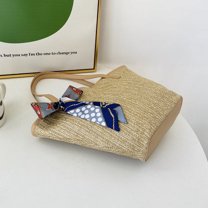 Bolso retro tejido de paja