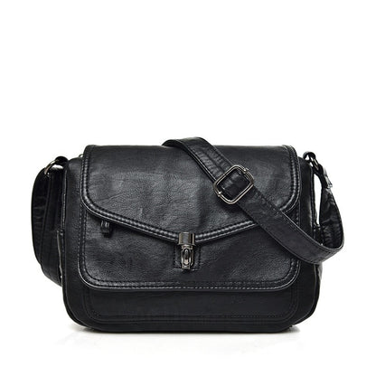 Soft leather retro crossbody bag - BAGMODA