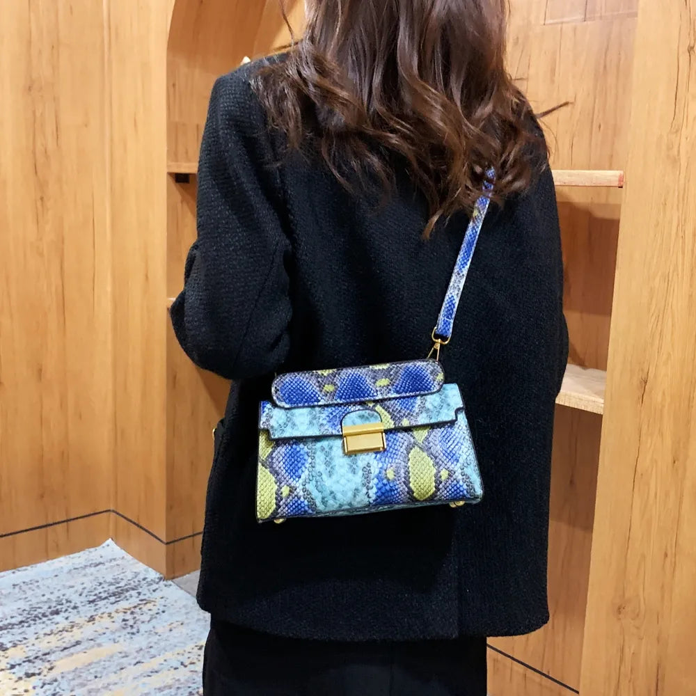 Vivid Charm Snakeskin Bag
