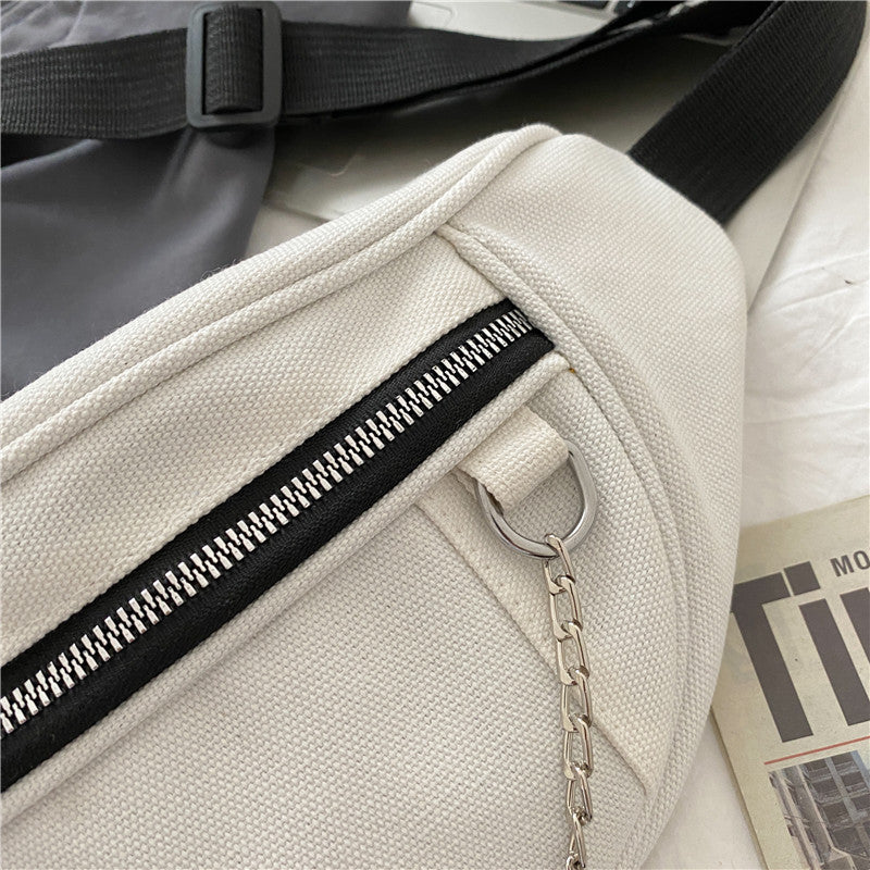 Japanese Dark Style Canvas Chest Bag