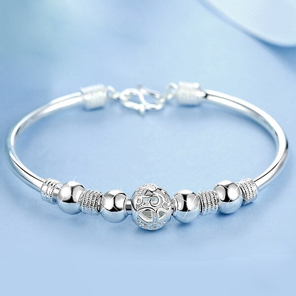 3 Style New silver Color Lucky Charm Bracelet Cuff Bracelets For Women Bangles Fashion Jewelry