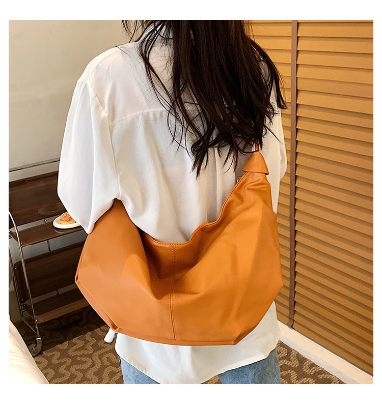 Retro Trend Crescent Tote