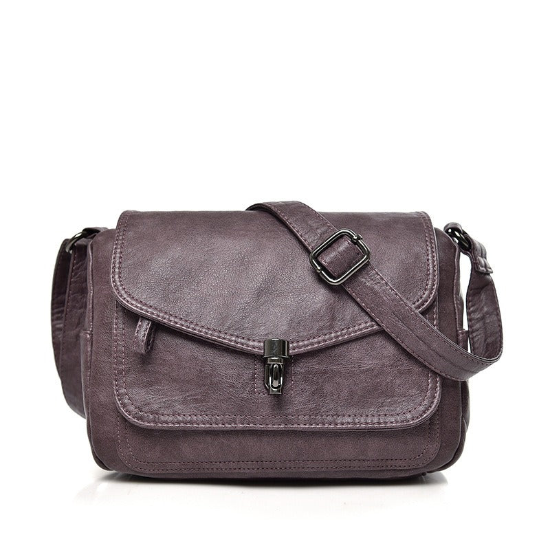 Soft leather retro crossbody bag - BAGMODA