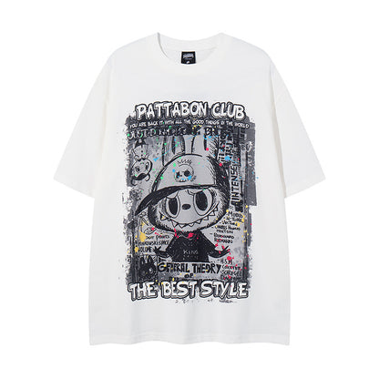 Camiseta de dibujos animados divertida y de moda