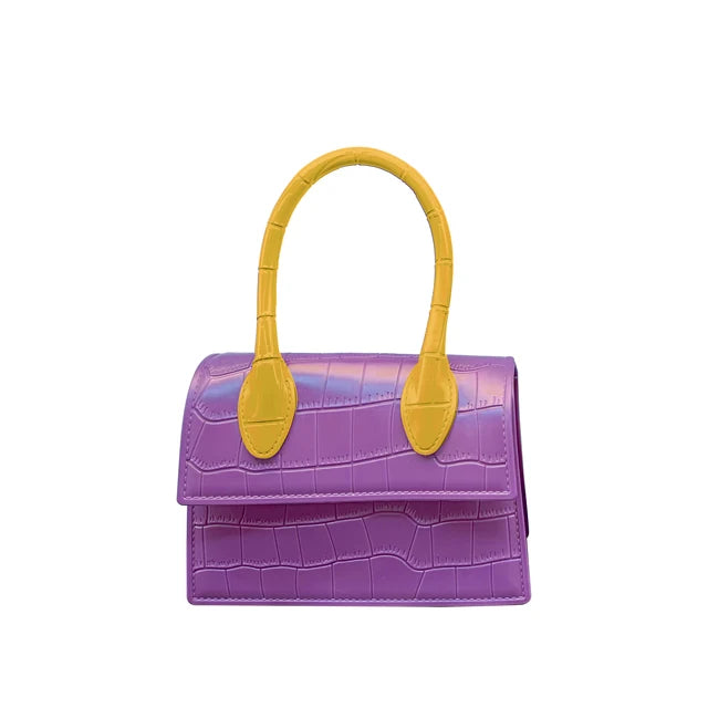 Vibrant Crocodile Pattern Jelly Mini Purse