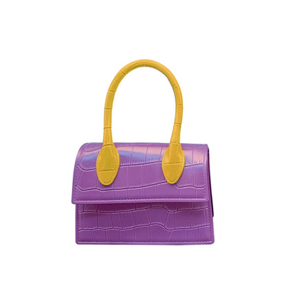 Vibrant Crocodile Pattern Jelly Mini Purse - BAGMODA