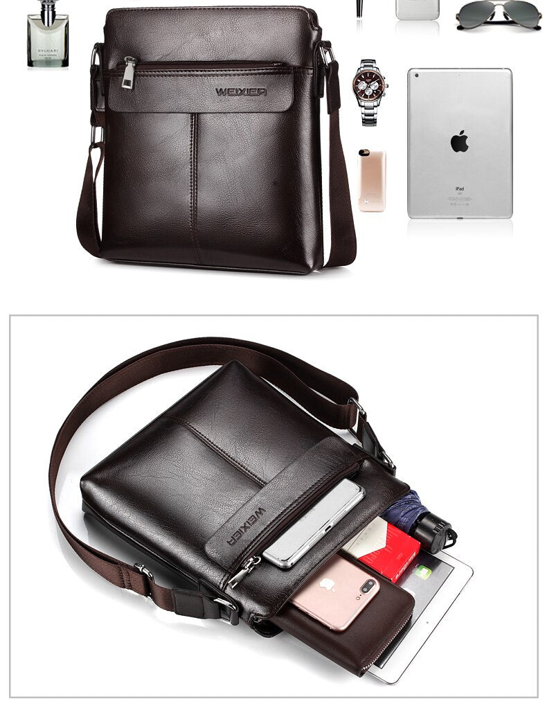WEIXIER Leather messenger bag