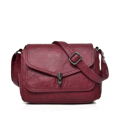 Soft leather retro crossbody bag - BAGMODA
