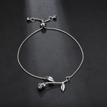 Pulsera de cristal de lujo de color plateado con dijes infinitos ajustables para mujer, joyería de moda.