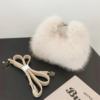 Furry Chic Shoulder Bag - BAGMODA