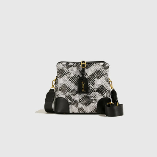 Fierce Snake Print Shoulder Bag