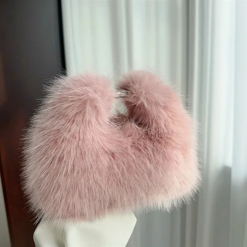 Furry Chic Shoulder Bag