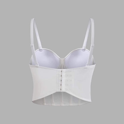 Capa interior de malla transpirable y multidopamina sexy sin tirantes