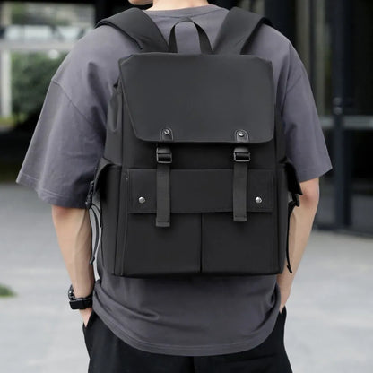 Bolso de piel multibolsillos