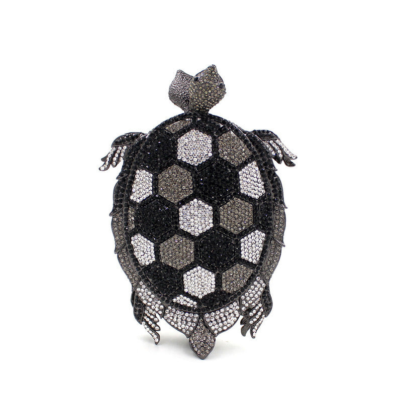 GlimmerShell Green Turtle Crystal Clutch