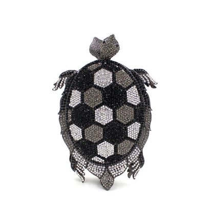 GlimmerShell Green Turtle Crystal Clutch - BAGMODA