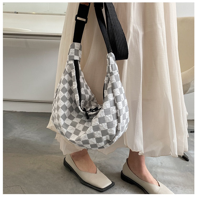 Checkerboard Korean Dumpling Bag