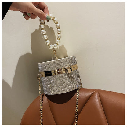 Clutch de fiesta acrílico con diamantes