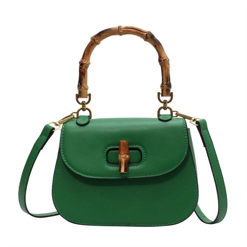 Vintage Bamboo Handle Shoulder Bag - BAGMODA