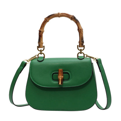 Vintage Bamboo Handle Shoulder Bag - BAGMODA