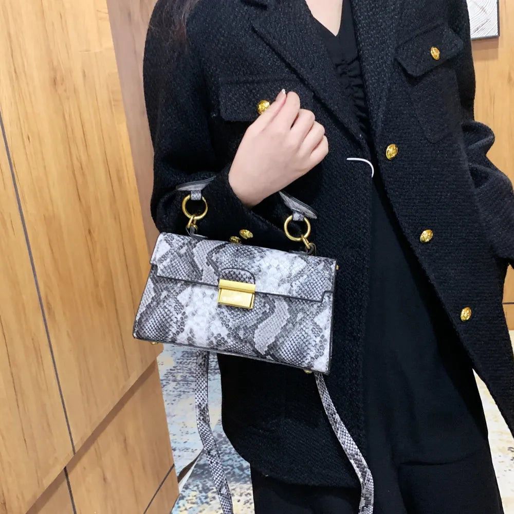 Vivid Charm Snakeskin Bag