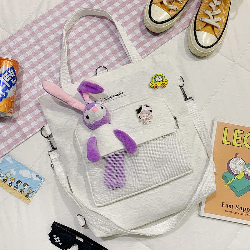 Bear Doll Multi-Purpose Canvas Bag