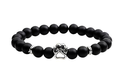 Hunde Katzenpfote Naturstein Lava Perlen Armbänder Elastisches Seil Mode Männer Frauen Unisex Armband Trendy Schmuck