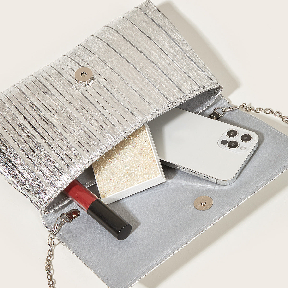 Metallic Shiny Clutch