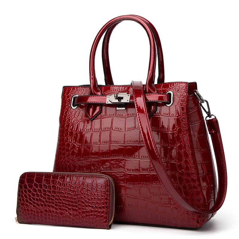 Crocodile leather Shoulder bag