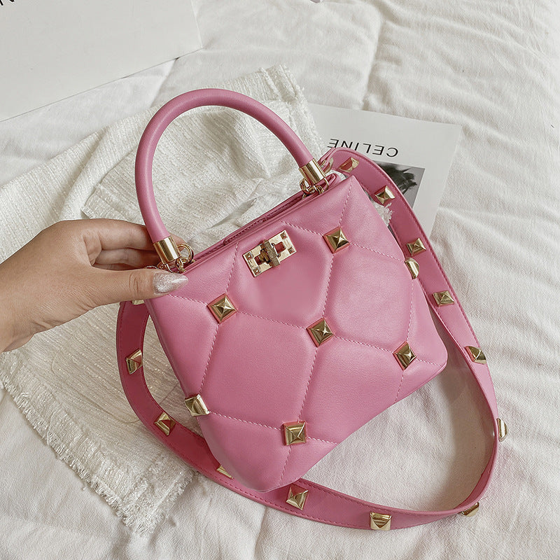 RivetGlow Vertical Bucket Bag - BAGMODA