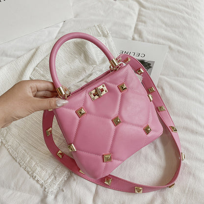 RivetGlow Vertical Bucket Bag - BAGMODA