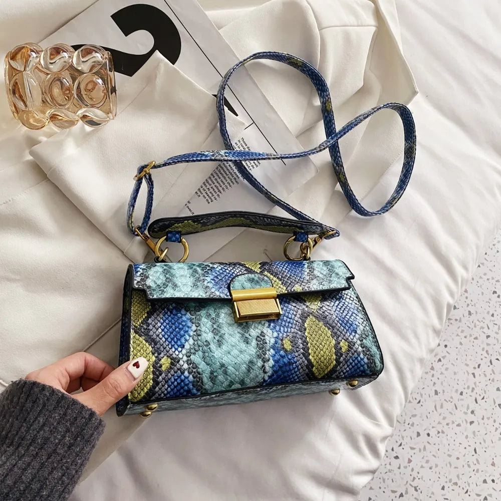 Vivid Charm Snakeskin Bag