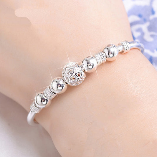 3 Style New silver Color Lucky Charm Bracelet Cuff Bracelets For Women Bangles Fashion Jewelry