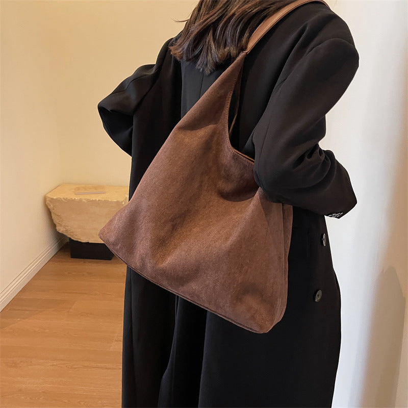 Retro Chic Suede Carryall