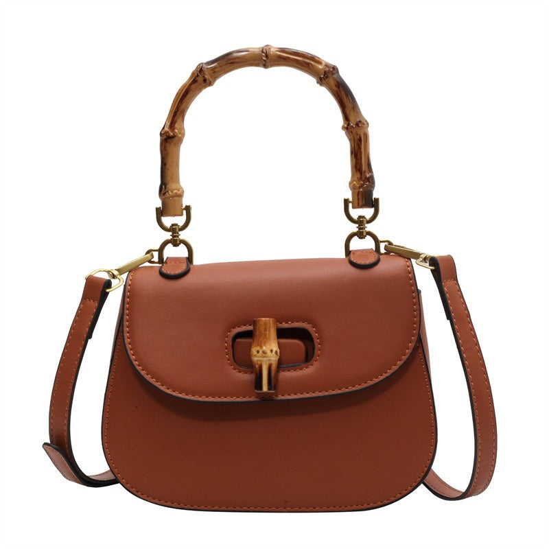 Vintage Bamboo Handle Shoulder Bag - BAGMODA
