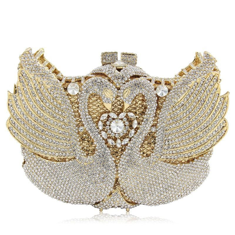 Swan Elegance Diamond Clutch