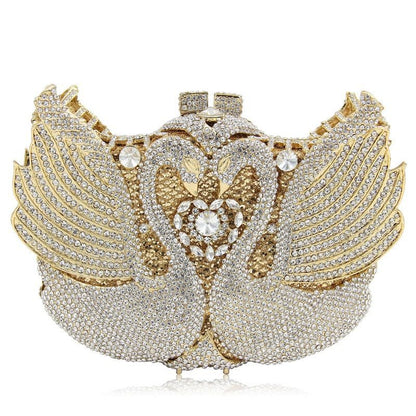 Swan Elegance Diamond Clutch - BAGMODA