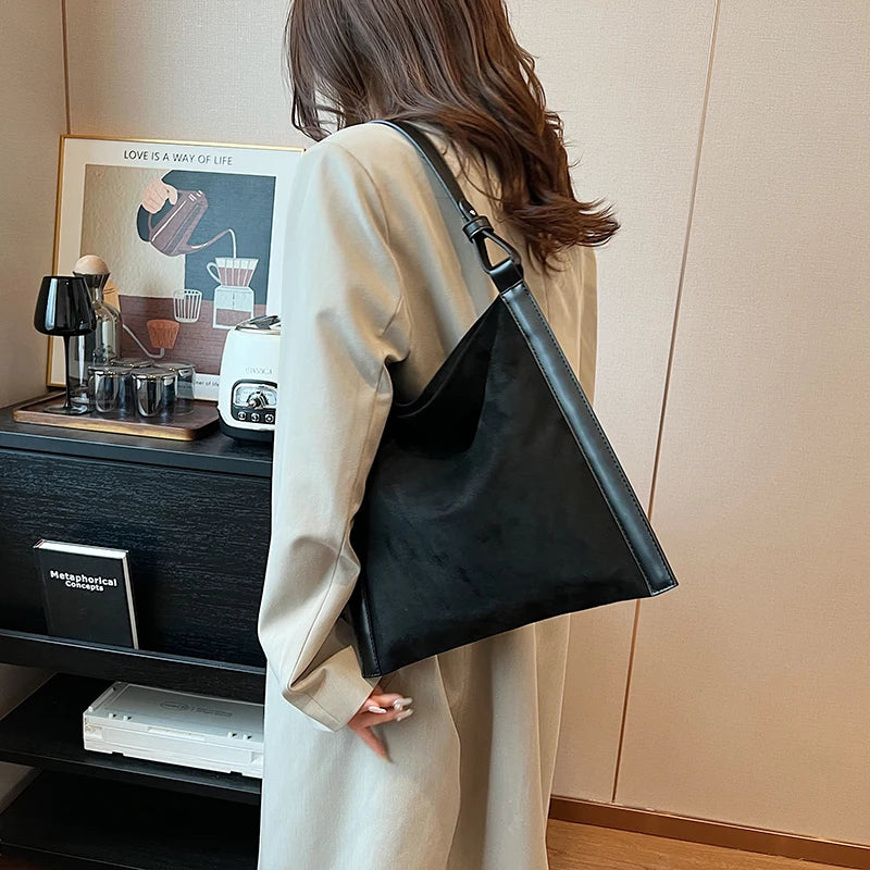 Winter Chic Leather Shoulder Bag