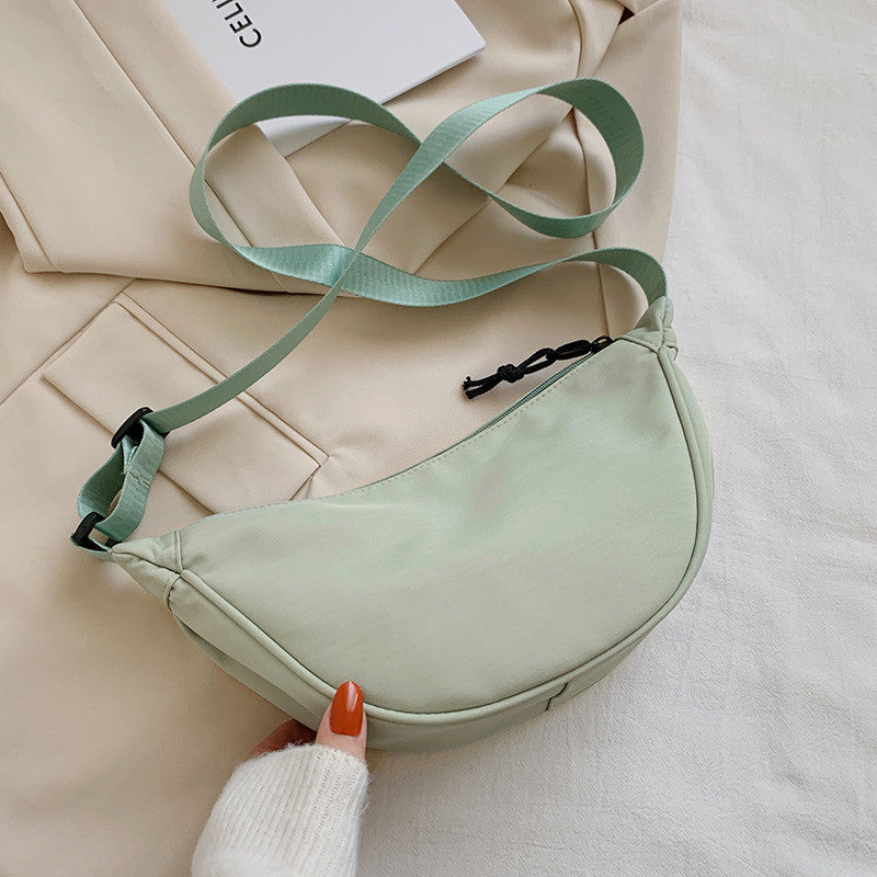 Nylon Bag Women's New Trendy Korean Version Fashion Simple One Shoulder Net Red Large Capacity Messenger Waist Bag