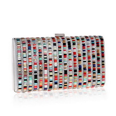 Diamonds Metal Rhinestones Beading Clutch