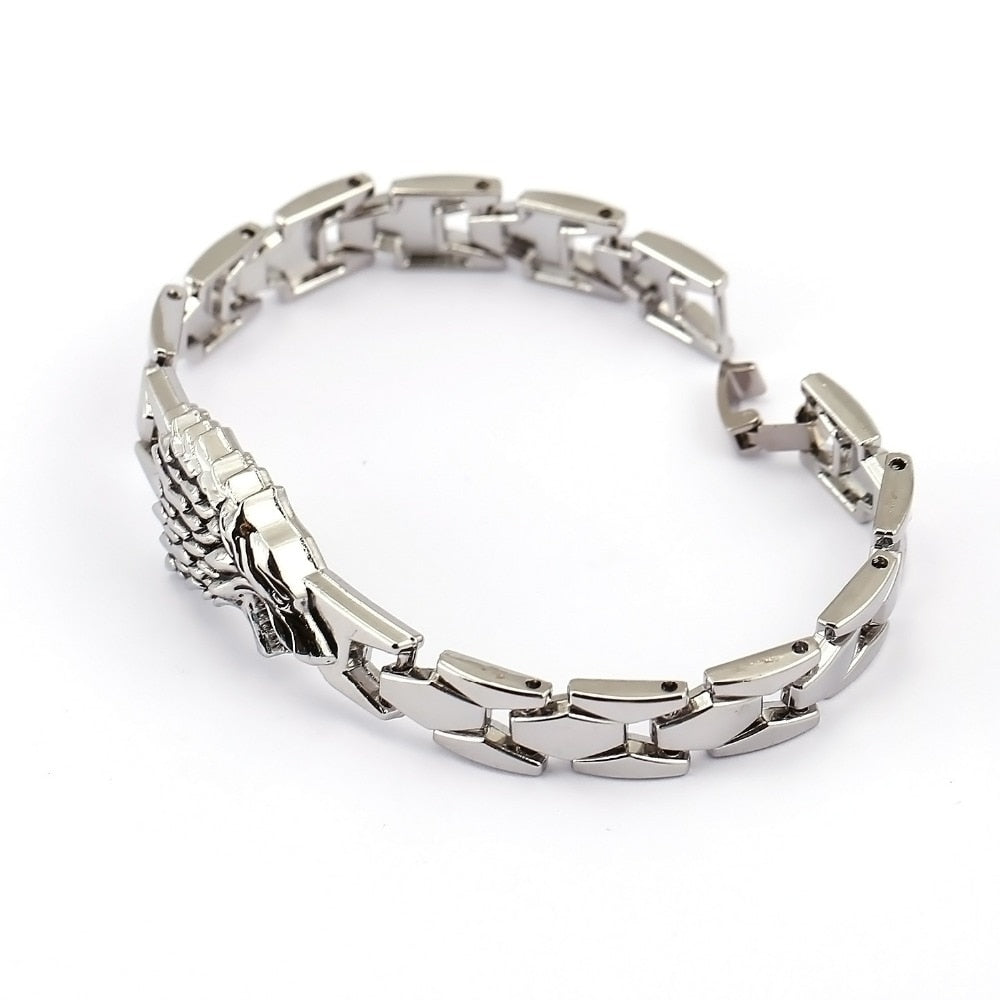 Wolf Bracelets & Bangles Zinc Alloy Chain Silver Bracelet