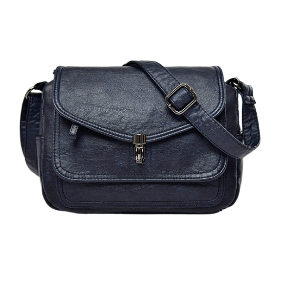 Soft leather retro crossbody bag