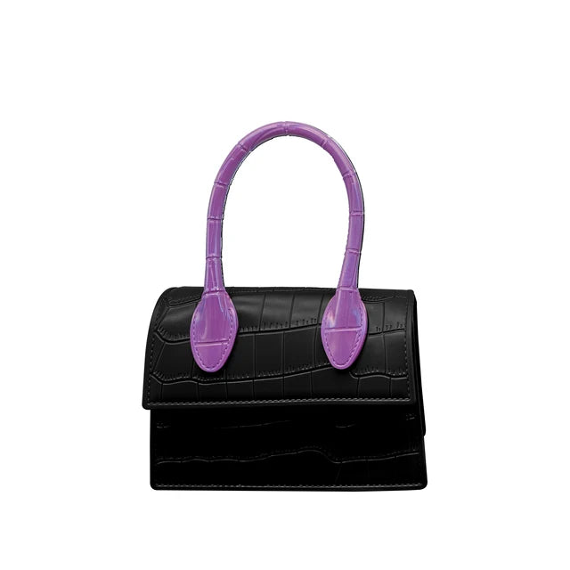 Vibrant Crocodile Pattern Jelly Mini Purse