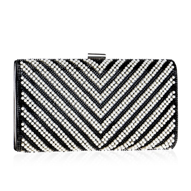 Diamonds Metal Rhinestones Beading Clutch