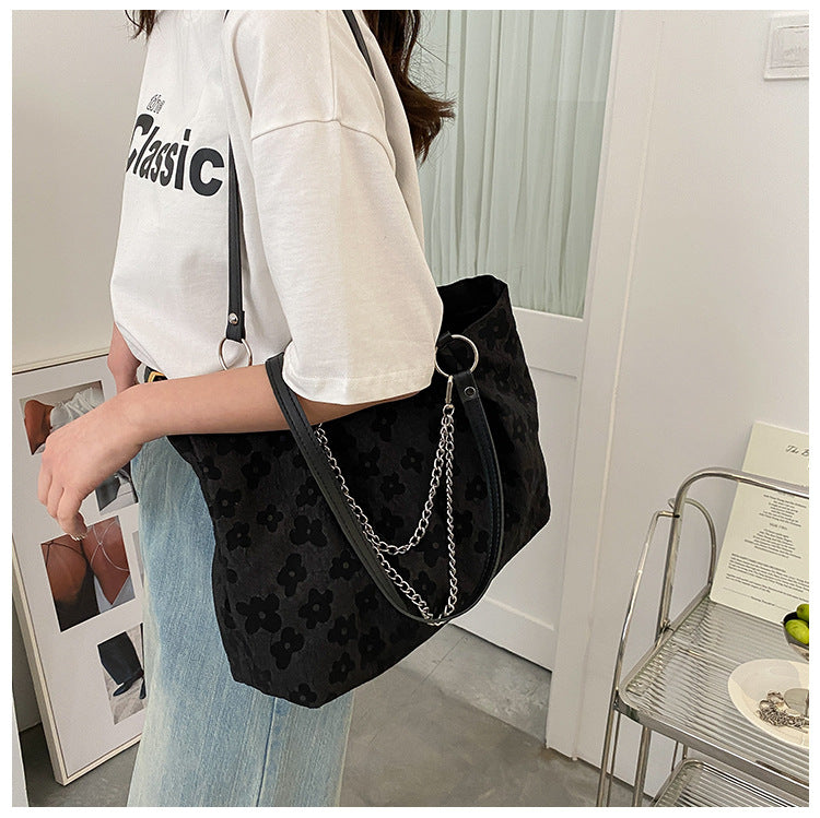 Embossed Chain Tote Bag